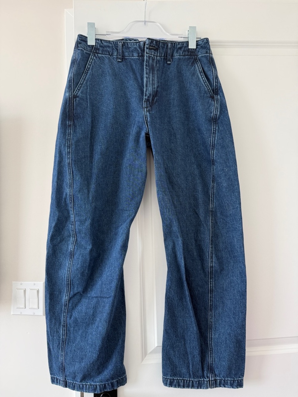 rag & bone women Relaxed Wide-Leg Jeans - Dark Blue